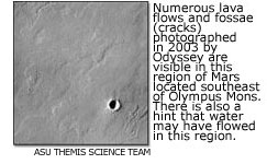 Mars, southeast of Olympus Mons.