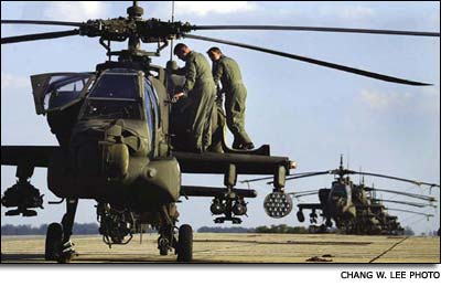 AH-64A Apache attack helicopter