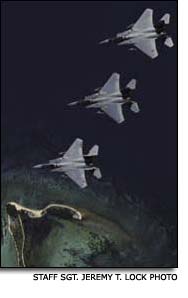 A trio of F-15s