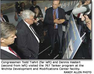 Key congressmen tour 767 Tanker mod line