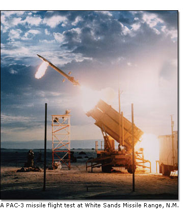 A PAC-3 missile flight test