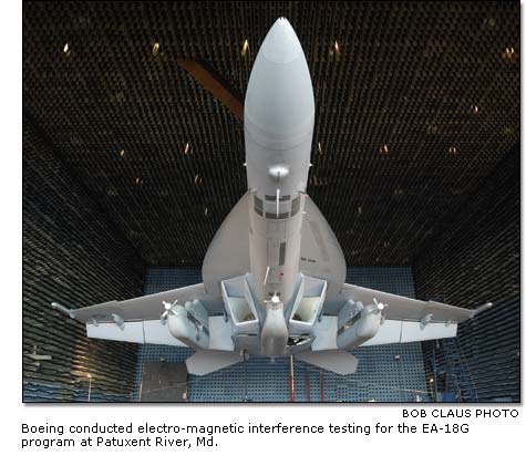 electro-magnetic interference testing for the EA-18G