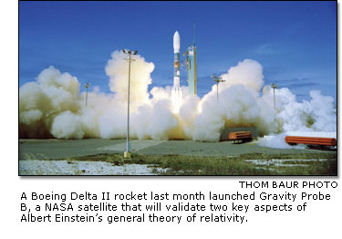 A Boeing Delta II rocket lifts off