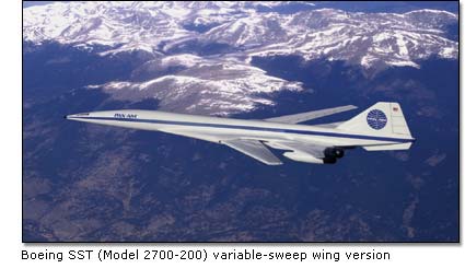 Boeing SST (Model 2700-200) variable-sweep wing version