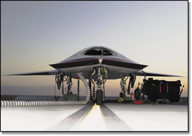 x-45A demonstrator on the runway