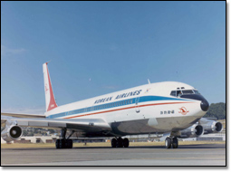 Korean Air Lines received its first airplane