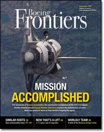 Boeing Frontiers Cover September