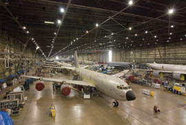 U.S. Air Force KC-135s undergo programmed depot maintenance at the Boeing Support Systems center in San Antonio.