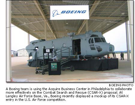 Boeing’s mockup of its CSAR-X entry in the U.S. Air Force competition