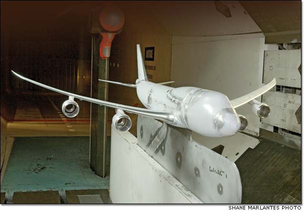 a model of the 747-8F