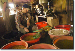 Seipel reviews the various stages of tofu production